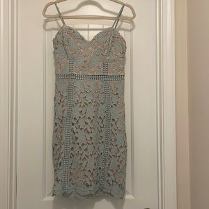 Lulus Size Small Sage Green Lace Dress